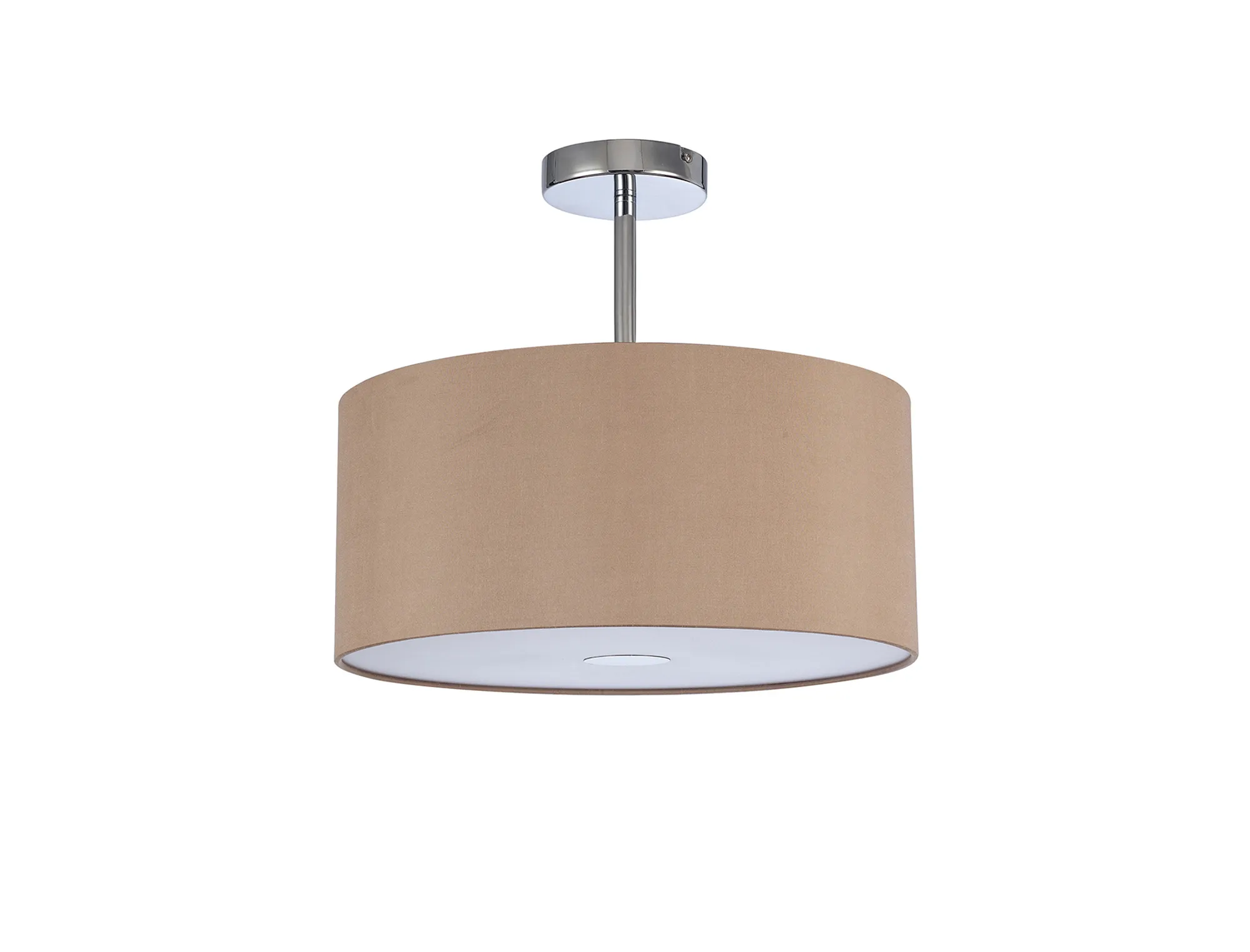 Baymont 40cm Semi Flush 3 Light Polished Chrome, Antique Gold/Ruby, Frosted Diffuser DK0324  Deco Baymont CH AG